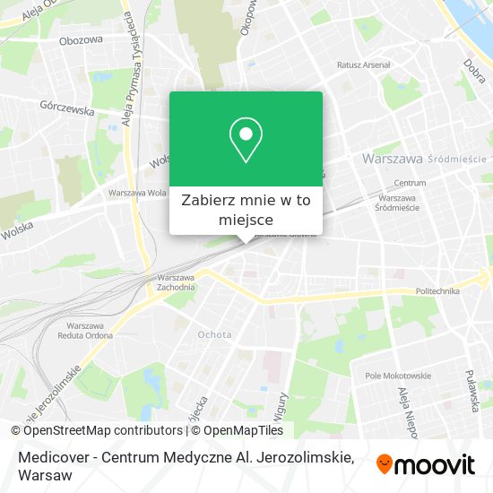 Mapa Medicover - Centrum Medyczne Al. Jerozolimskie