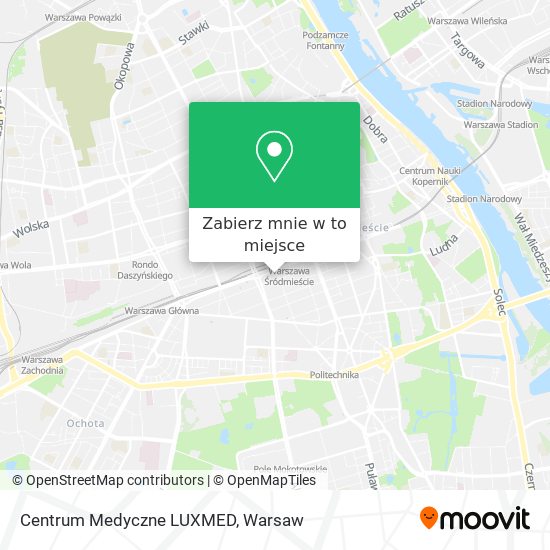 Mapa Centrum Medyczne LUXMED