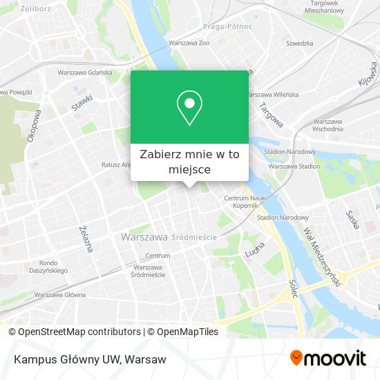 Mapa Kampus Główny UW