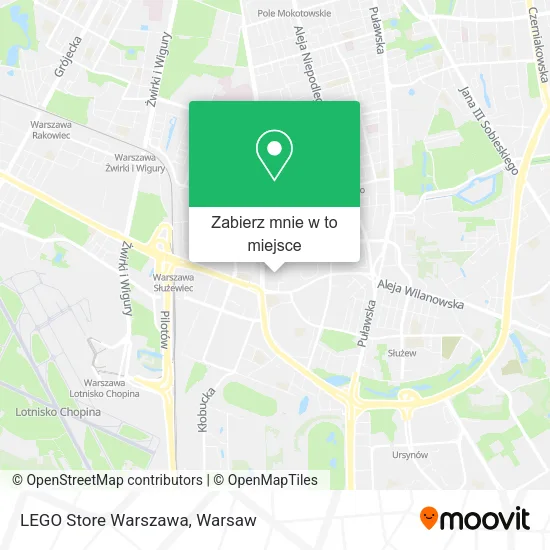 Mapa LEGO Store Warszawa
