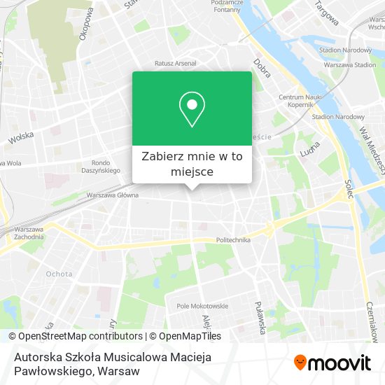 Mapa Autorska Szkoła Musicalowa Macieja Pawłowskiego