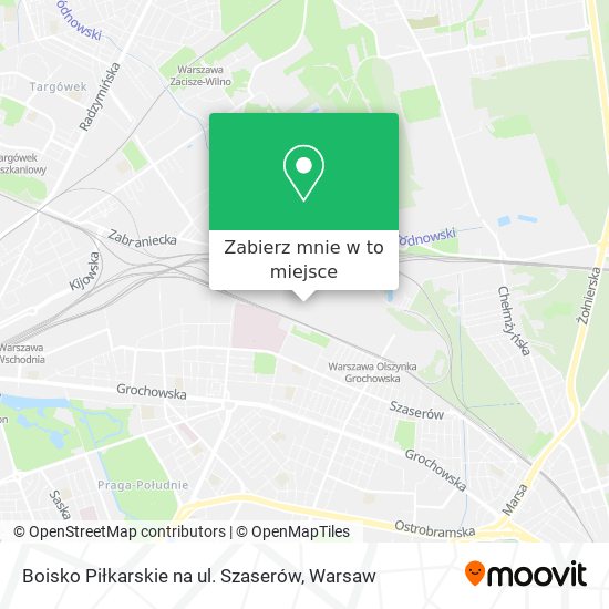 Mapa Boisko Piłkarskie na ul. Szaserów