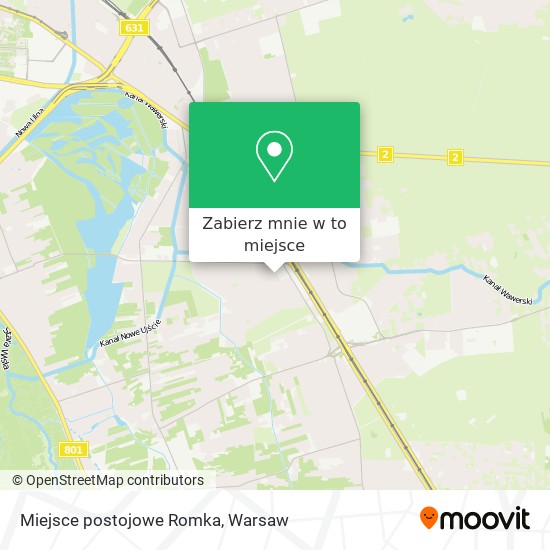 Mapa Miejsce postojowe Romka