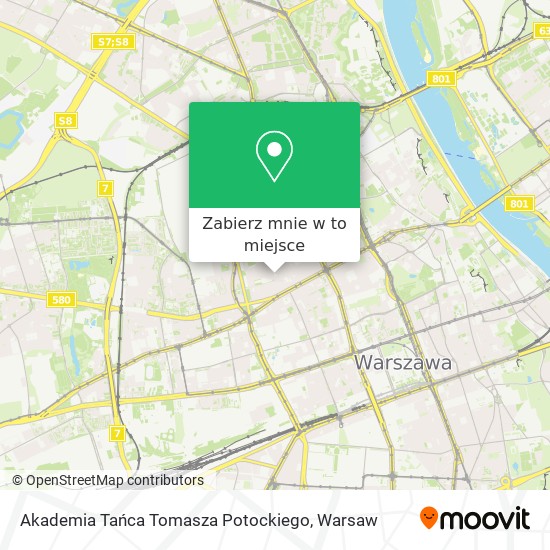 Mapa Akademia Tańca Tomasza Potockiego