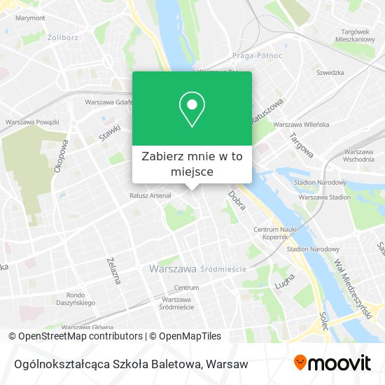 Mapa Ogólnokształcąca Szkoła Baletowa