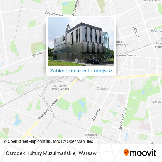 Mapa Ośrodek Kultury Muzułmańskiej