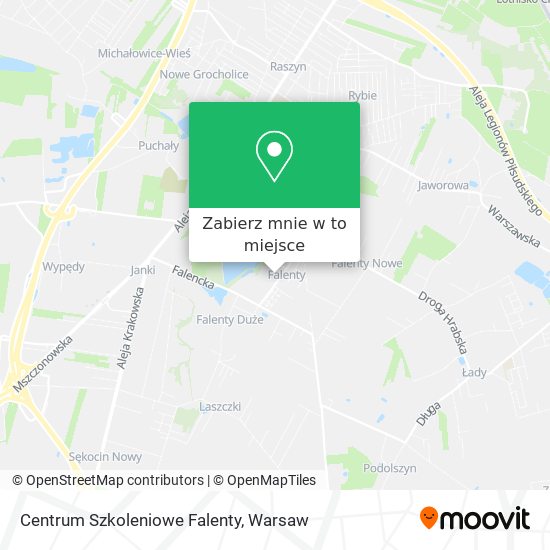 Mapa Centrum Szkoleniowe Falenty