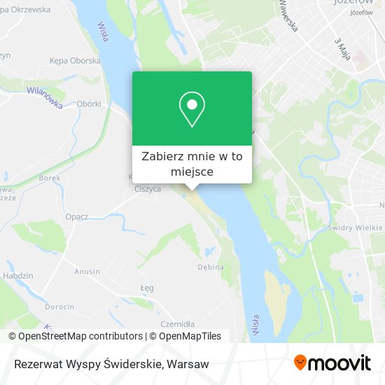 Mapa Rezerwat Wyspy Świderskie