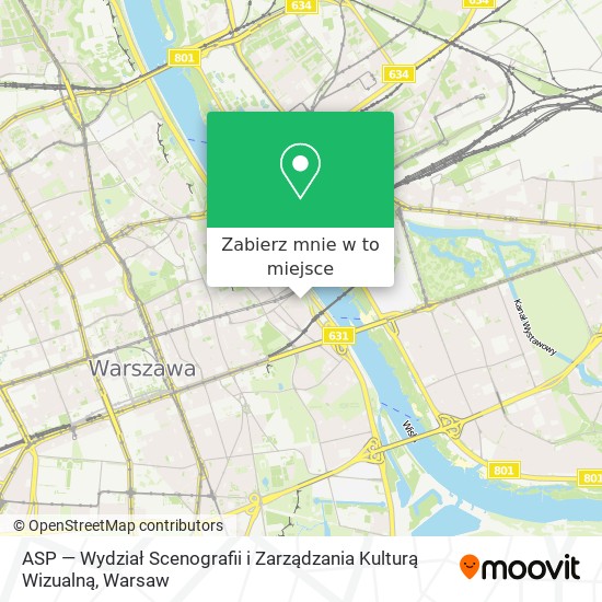 Mapa ASP — Wydział Scenografii i Zarządzania Kulturą Wizualną