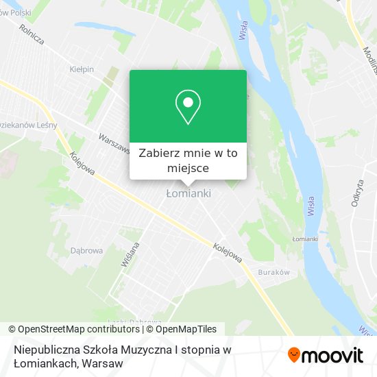 Mapa Niepubliczna Szkoła Muzyczna I stopnia w Łomiankach