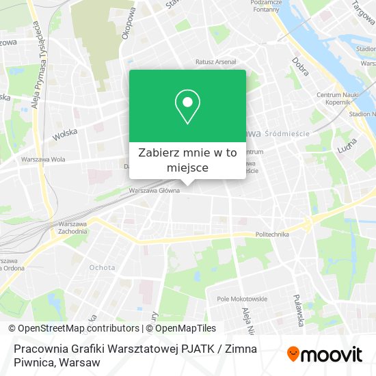 Mapa Pracownia Grafiki Warsztatowej PJATK / Zimna Piwnica