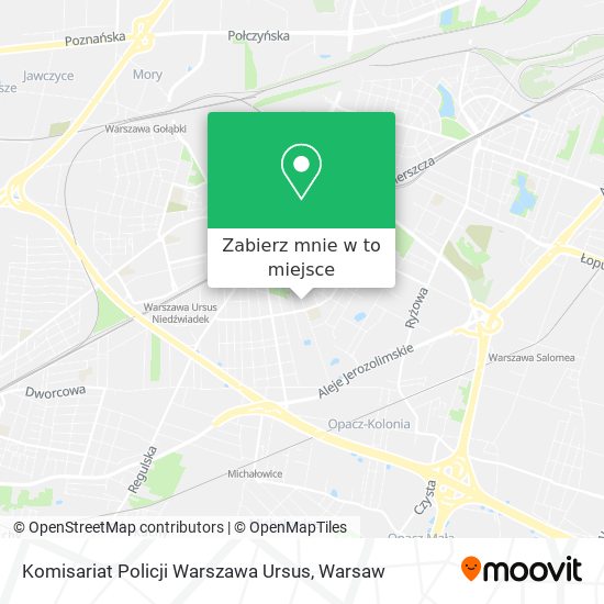 Mapa Komisariat Policji Warszawa Ursus