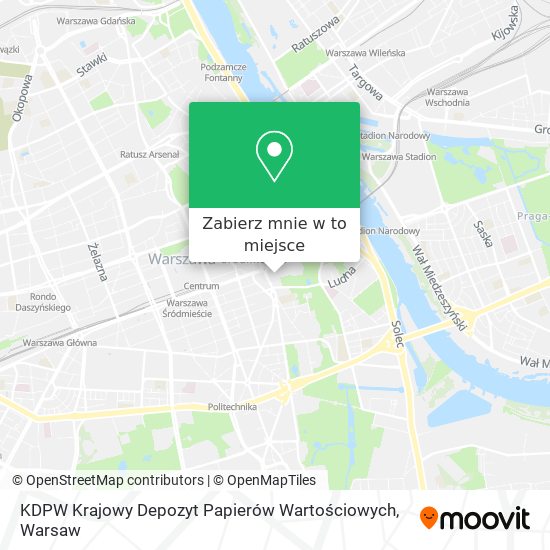 Mapa KDPW Krajowy Depozyt Papierów Wartościowych