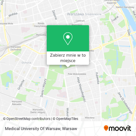 Mapa Medical University Of Warsaw