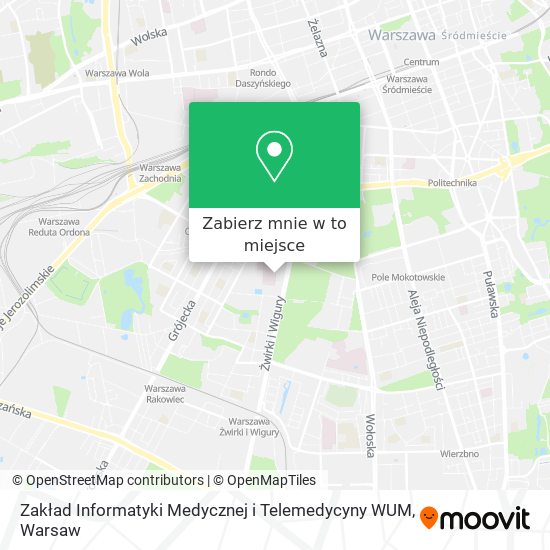 Mapa Zakład Informatyki Medycznej i Telemedycyny WUM