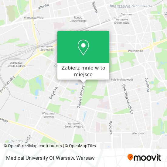 Mapa Medical University Of Warsaw