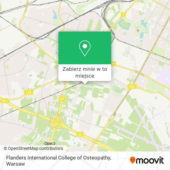 Mapa Flanders International College of Osteopathy