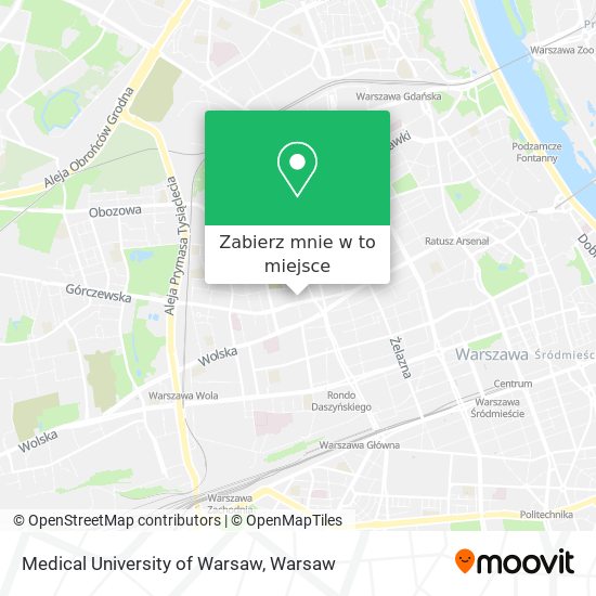 Mapa Medical University of Warsaw