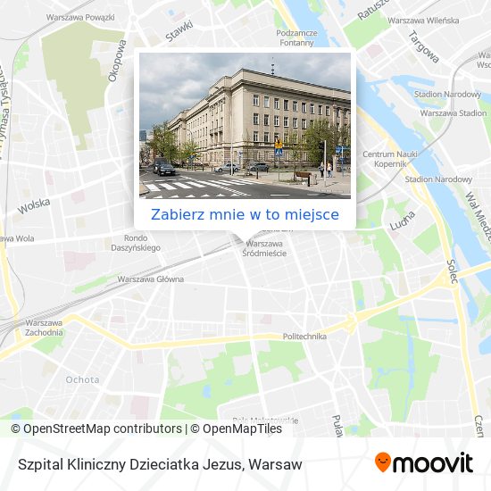 Mapa Szpital Kliniczny Dzieciatka Jezus