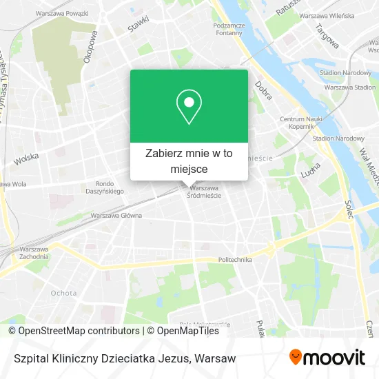 Mapa Szpital Kliniczny Dzieciatka Jezus