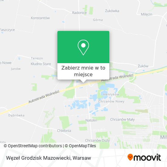 Mapa Węzeł Grodzisk Mazowiecki