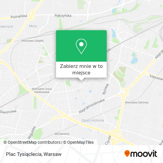 Mapa Plac Tysiąclecia