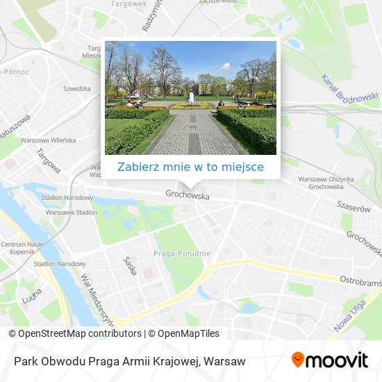 Mapa Park Obwodu Praga Armii Krajowej