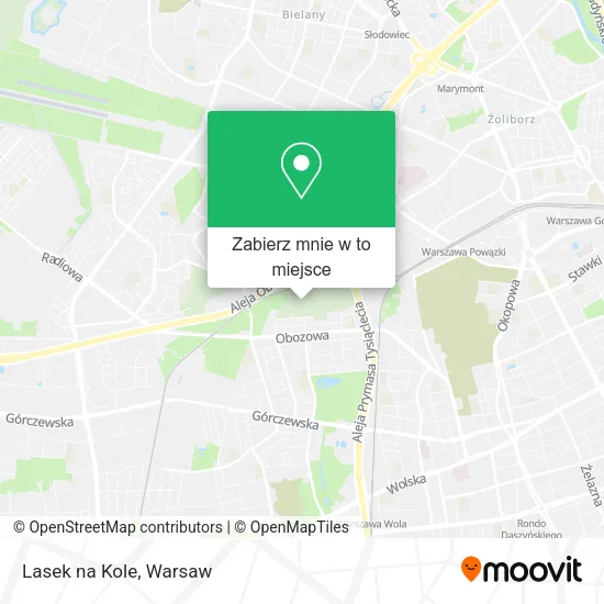 Mapa Lasek na Kole