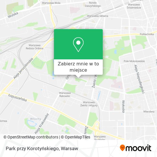 Mapa Park przy Korotyńskiego