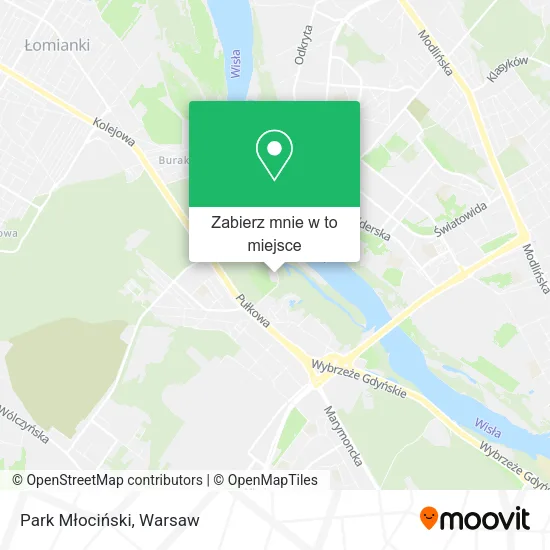 Mapa Park Młociński