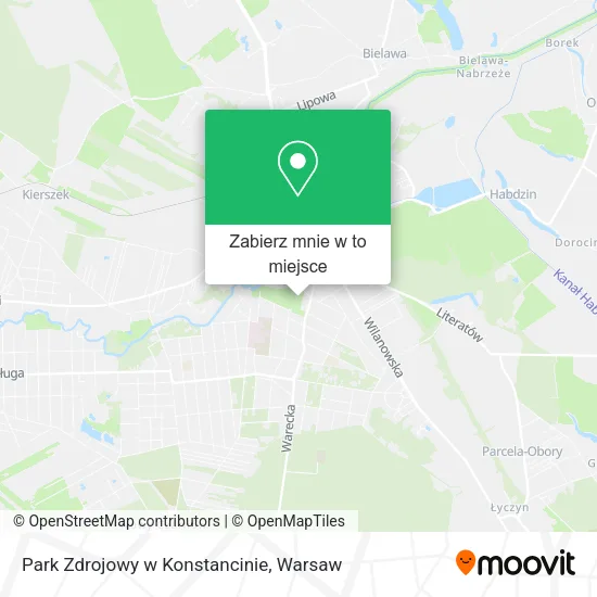 Mapa Park Zdrojowy w Konstancinie