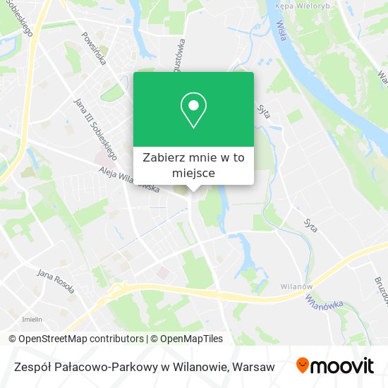 Mapa Zespół Pałacowo-Parkowy w Wilanowie