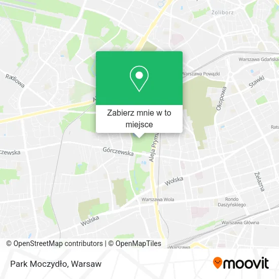 Mapa Park Moczydło
