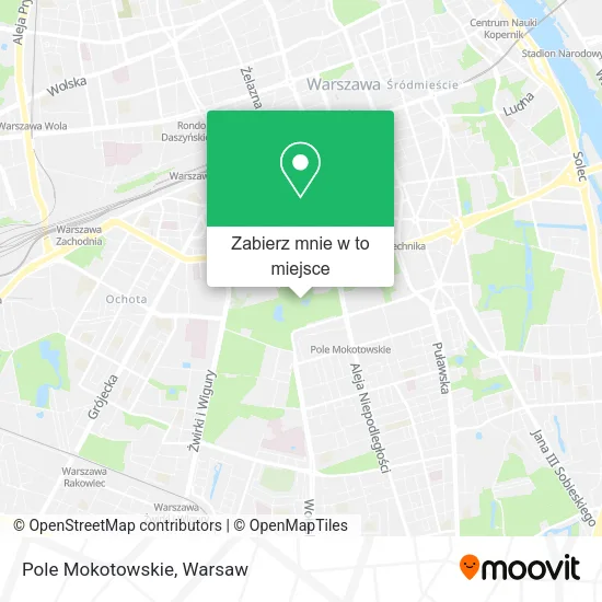 Mapa Pole Mokotowskie
