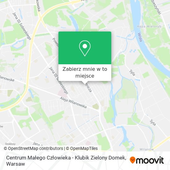 Mapa Centrum Małego Człowieka - Klubik Zielony Domek