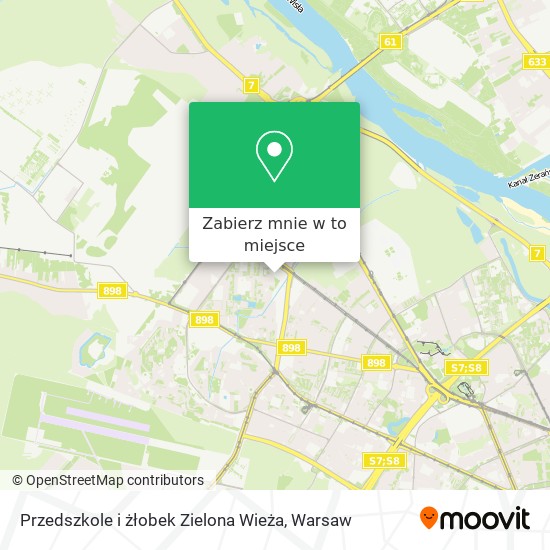 Mapa Przedszkole i żłobek  Zielona Wieża