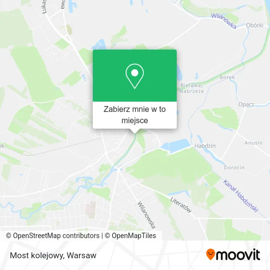 Mapa Most kolejowy