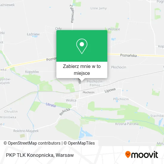 Mapa PKP TLK Konopnicka