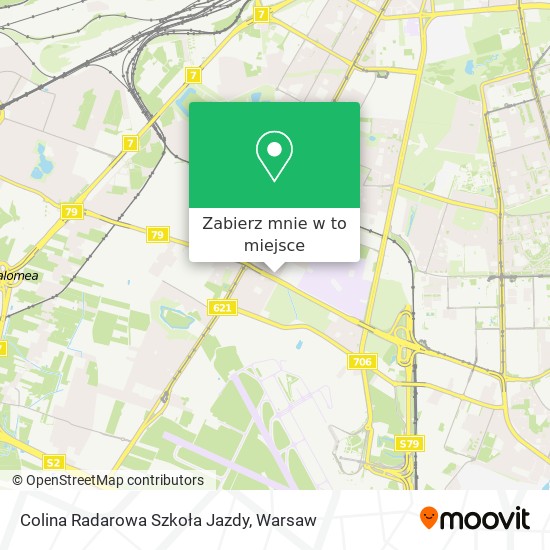 Mapa Colina Radarowa Szkoła Jazdy