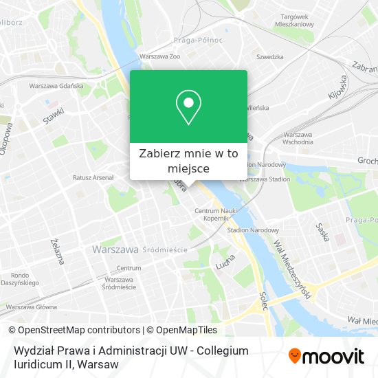 Mapa Wydział Prawa i Administracji UW - Collegium Iuridicum II