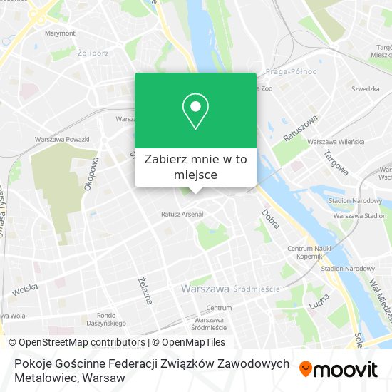 Mapa Pokoje Gościnne Federacji Związków Zawodowych Metalowiec