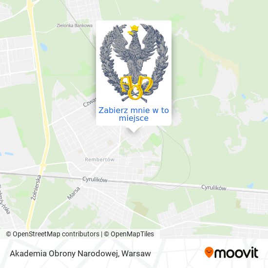 Mapa Akademia Obrony Narodowej