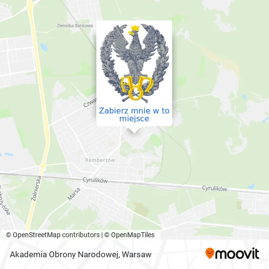 Mapa Akademia Obrony Narodowej