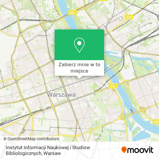 Mapa Instytut Informacji Naukowej i Studiow Bibliologicznych