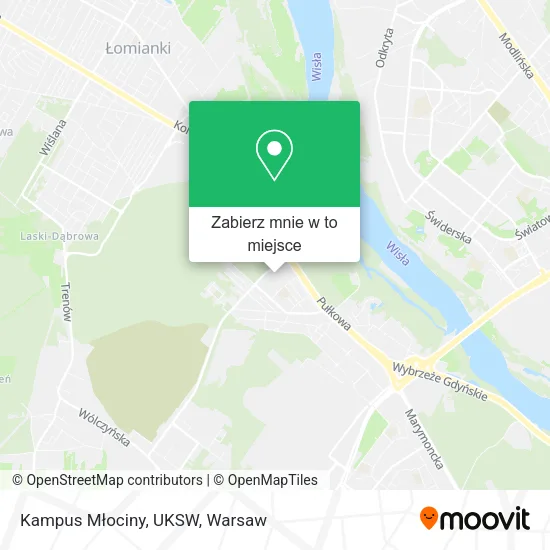 Mapa Kampus Młociny, UKSW
