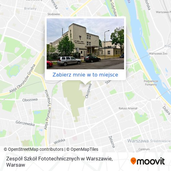 Mapa Zespół Szkół Fototechnicznych w Warszawie