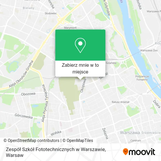 Mapa Zespół Szkół Fototechnicznych w Warszawie