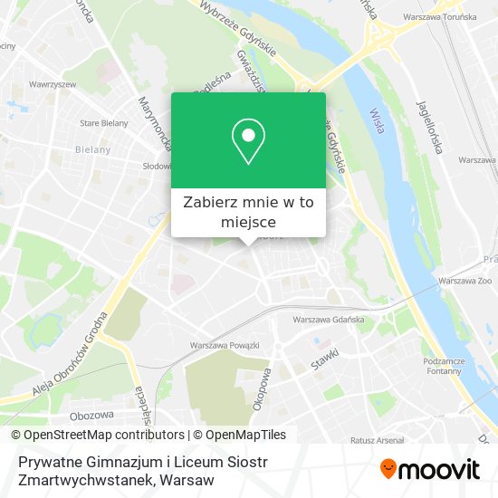 Mapa Prywatne Gimnazjum i Liceum Siostr Zmartwychwstanek