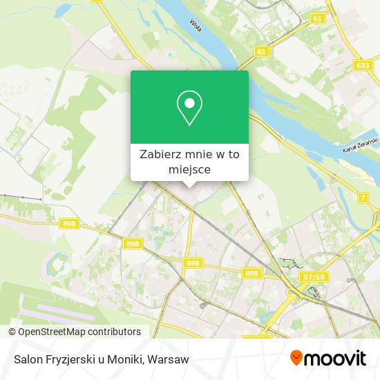 Mapa Salon Fryzjerski u Moniki