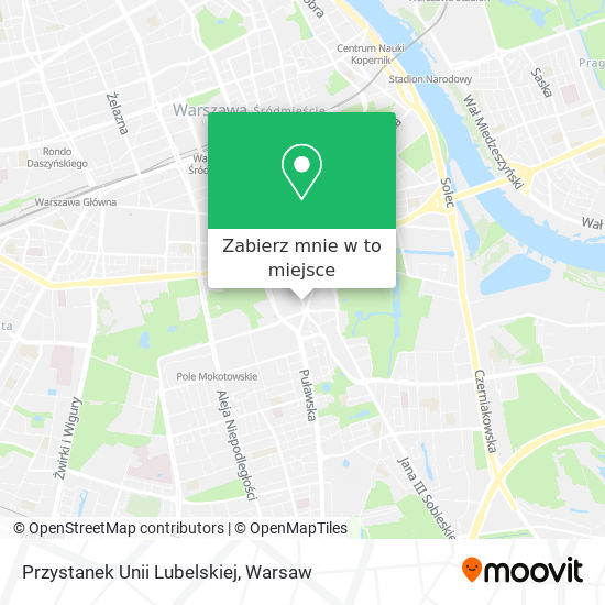 Mapa Przystanek Unii Lubelskiej